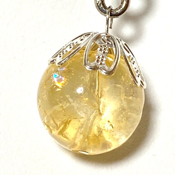 2/$20, Natural Yellow Citrine Necklace, Genuine Gemstone Cord Necklace - Picture 5 of 13